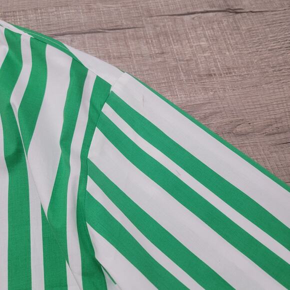 NWT Show Me Your Mumu Womens Plus Size 2X Berman Button Up Shirt Green Striped - Picture 10 of 10